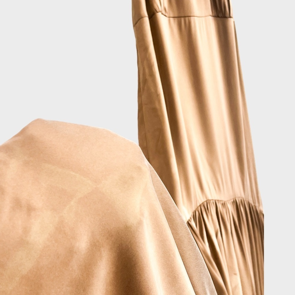L’AGENCE Brown Talia Tiered Maxi Dress (Sz 4) - Picture 7 of 8
